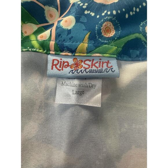 Ripskirt Hawaii Sz L Aussie Floral Limited Edition Print Wrap Skirt Length 3 - Picture 6 of 10